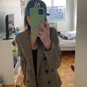 Princess Polly Plaid Blazer. Size XS